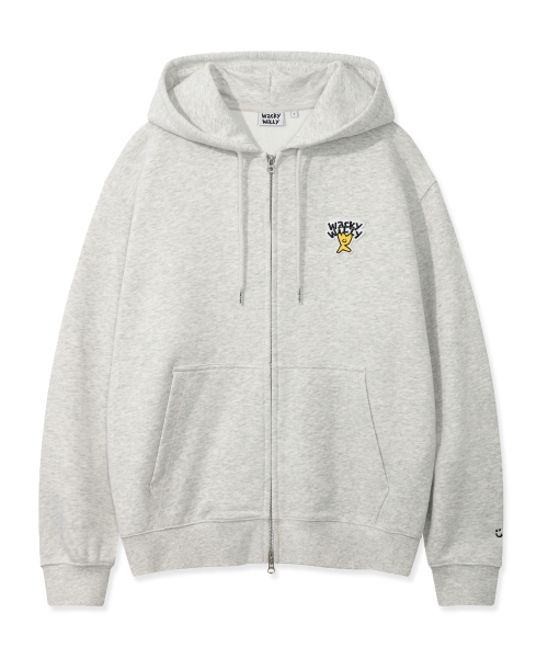 Wacky WiLLy(ワッキーウィリー)の「ベーシックロゴフードジップアップライトグレー(パーカー・レディース・その他・SMALL/MEDIUM/LARGE/X-LARGE/X-SMALL)」の1枚目の写真