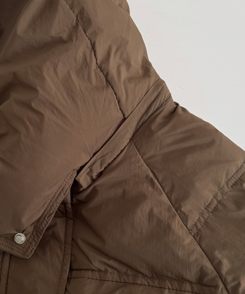 CANAL JEAN（キャナルジーン）の「El mar　パーカーダウンハーフコート（ダウンジャケット/コート・レディース・ブラウン/アイボリー/ブラック・ONE SIZE）」の12枚目の写真