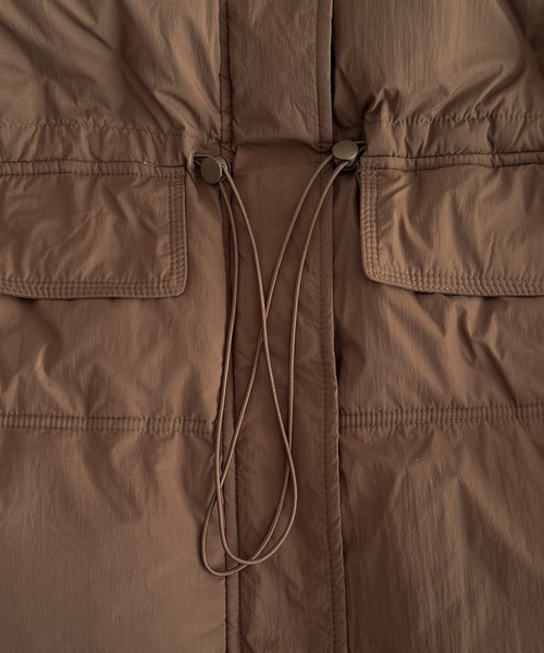 CANAL JEAN（キャナルジーン）の「El mar　パーカーダウンハーフコート（ダウンジャケット/コート・レディース・ブラウン/アイボリー/ブラック・ONE SIZE）」の14枚目の写真