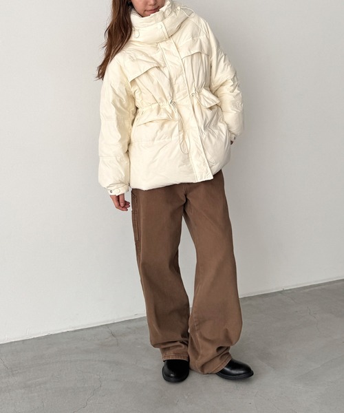 セール】El mar パーカーダウンハーフコート（ダウンジャケット/コート