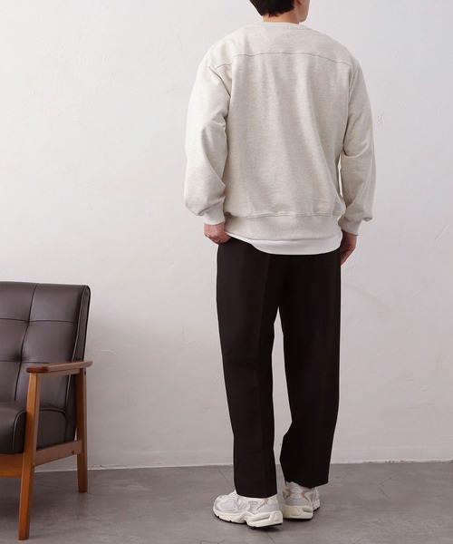 MYRTH(マイルス)の「【MYRTH】ヴィンテージライクウォッシュトレーナー(スウェット・メンズ・ブラック/チャコール/オートミール・L/M/XL)」の5枚目の写真