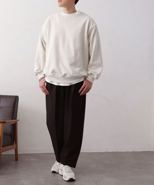 MYRTH(マイルス)の「【MYRTH】ヴィンテージライクウォッシュトレーナー(スウェット・メンズ・ブラック/チャコール/オートミール・L/M/XL)」の6枚目の写真