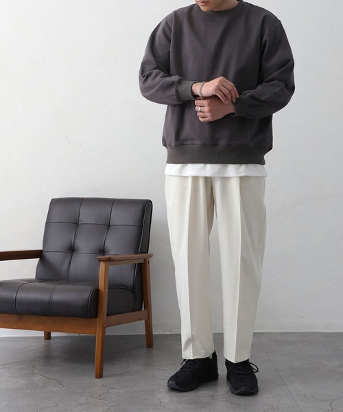 MYRTH(マイルス)の「【MYRTH】ヴィンテージライクウォッシュトレーナー(スウェット・メンズ・ブラック/チャコール/オートミール・L/M/XL)」の19枚目の写真