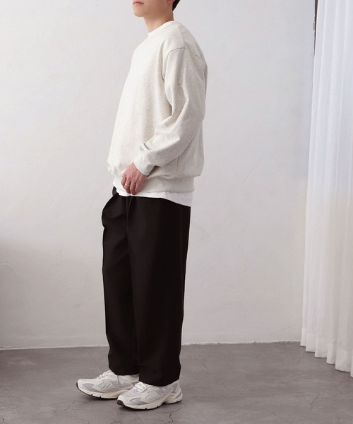 MYRTH(マイルス)の「【MYRTH】ヴィンテージライクウォッシュトレーナー(スウェット・メンズ・ブラック/チャコール/オートミール・L/M/XL)」の4枚目の写真