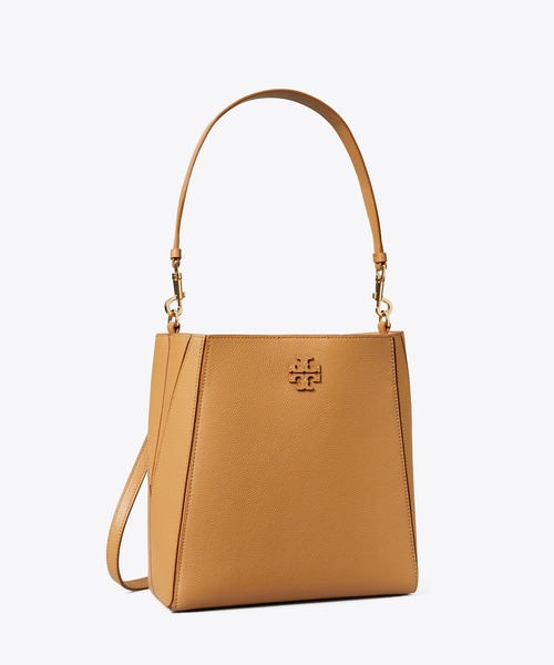 TORY BURCH(トリーバーチ)の「マックグロー バケットバッグ(ショルダーバッグ・レディース・アイボリー/ブラウン/グレイッシュベージュ・ONE SIZE)」の1枚目の写真
