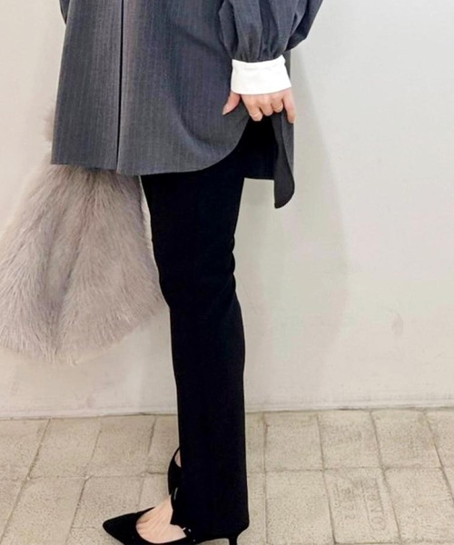 Jines(ジネス)の「スリットレギンスパンツ(その他パンツ・レディース・ブラック/モカ・38)」の10枚目の写真