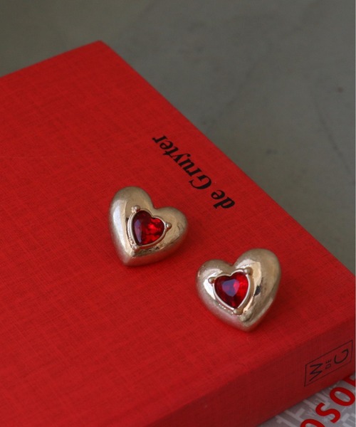 カラーストーンハートピアス（ピアス（両耳用））｜Three Four Time