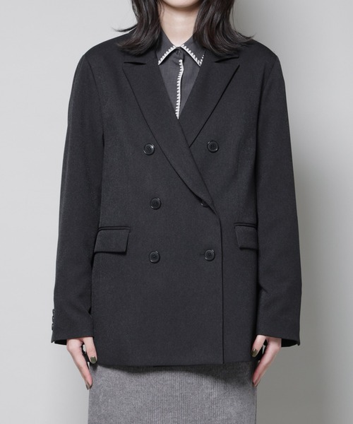 セール】ストレッチサージダブルジャケット(セットアップ可