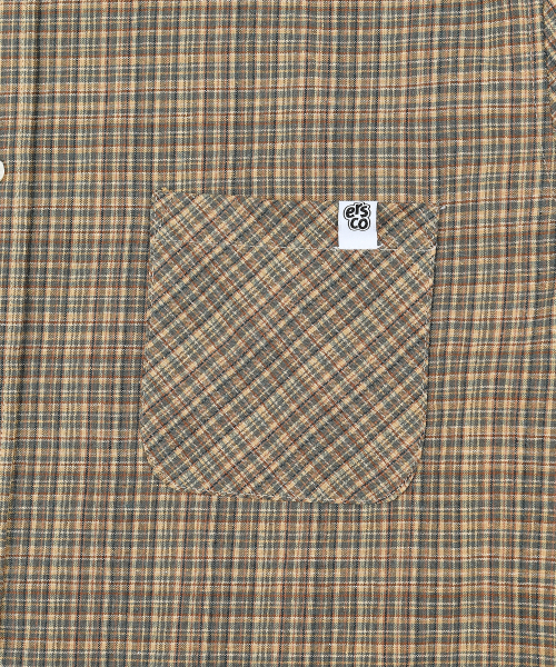 ERSCO(イーアルエスコ)の「シンボルラベルチェックシャツ_ブルーグリーン(シャツ/ブラウス・レディース・その他・MEDIUM/LARGE/X-LARGE)」の12枚目の写真