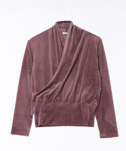 Rouge vif la cle（ルージュヴィフラクレ）の「【Keena/キーナ】ベルベットカシュクルートップス/トップス/ベロア/ドレープ/エレガント【WEB限定】（Tシャツ/カットソー・レディース・ネイビー/ピンク・フリー）」の16枚目の写真