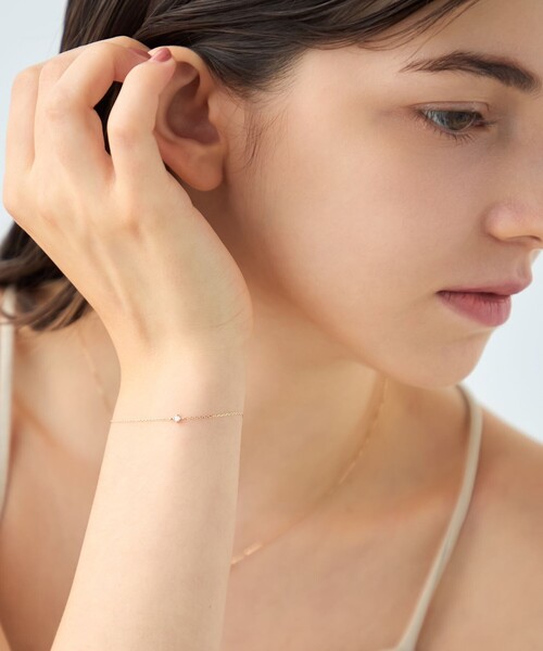 レイヤード] K10YG ダイヤモンド ブレスレット（ブレスレット）｜ete