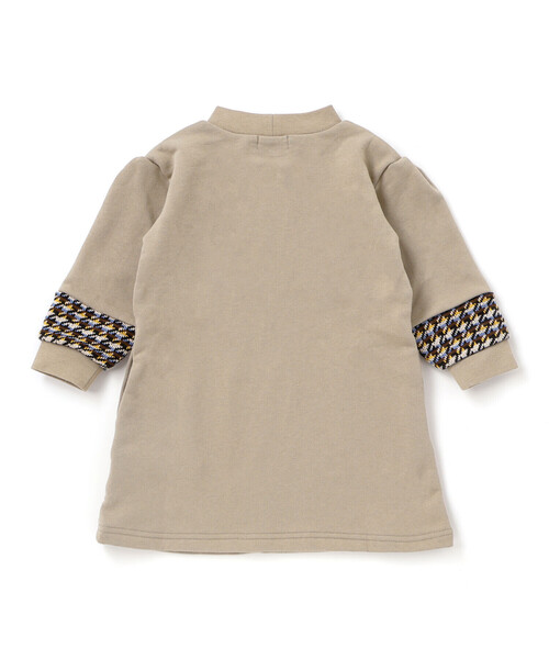 BeBe Petits Pois Vert(ベベプチポワヴェール)の「【店舗限定】【お揃い】裏毛×ノルディック切り替えワンピース(ワンピース・キッズ・ブルー系その他2/ベージュ系その他・120cm/110cm/140cm/150cm/130cm/100cm)」の9枚目の写真
