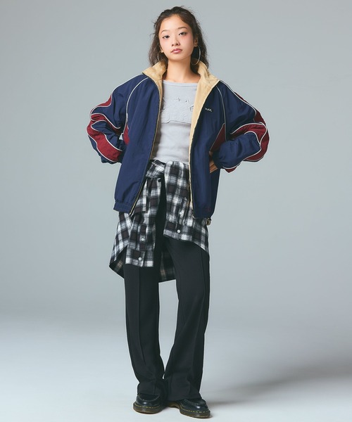 X-girl（エックスガール）の「WAISTCLOTH SET LAYERED PANTS（その他パンツ・レディース・ブラック/グレー・S/M）」の22枚目の写真