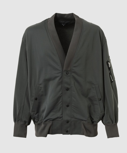 COMME des GARCONS HOMME（コム デ ギャルソン・オム）の「MA-1 STYLE KNIT CARDIGAN（カーディガン/ボレロ・メンズ・ブラック/チャコールグレー・S/M/L）」の2枚目の写真