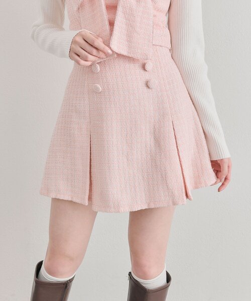 OLIVE des OLIVE（オリーブデオリーブ）の「ツイードミニスカート（スカート・レディース・ピンク/ブラック/オフホワイト・FREE）」の14枚目の写真