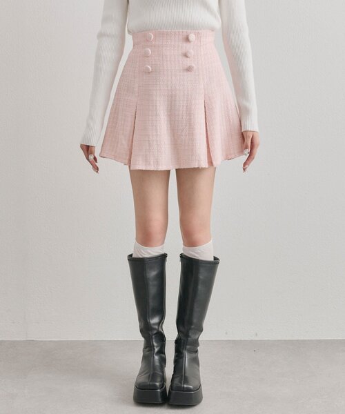 OLIVE des OLIVE（オリーブデオリーブ）の「ツイードミニスカート（スカート・レディース・ピンク/ブラック/オフホワイト・FREE）」の19枚目の写真