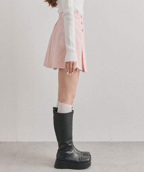 OLIVE des OLIVE（オリーブデオリーブ）の「ツイードミニスカート（スカート・レディース・ピンク/ブラック/オフホワイト・FREE）」の20枚目の写真