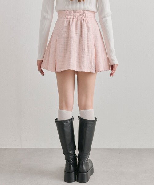 OLIVE des OLIVE（オリーブデオリーブ）の「ツイードミニスカート（スカート・レディース・ピンク/ブラック/オフホワイト・FREE）」の21枚目の写真