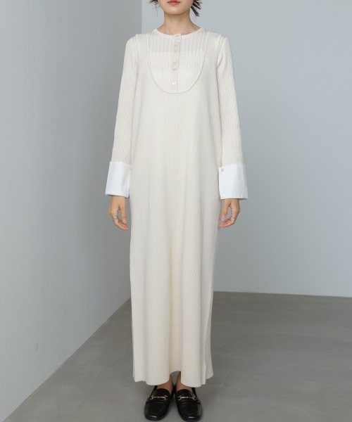 Bab(バブ)の「【S・Mサイズ展開】リブシャツ袖ニットカーディガン+リブニットワンピース(ワンピース・レディース・ピンク/アイボリー/チャコールグレー・S/M)」の20枚目の写真