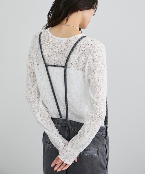 SALON adam et rope'（サロン アダム エ ロペ）の「オーバーダイデニムサロペット（サロペット/オーバーオール・レディース・キナリ/チャコールグレー・S/M）」の9枚目の写真