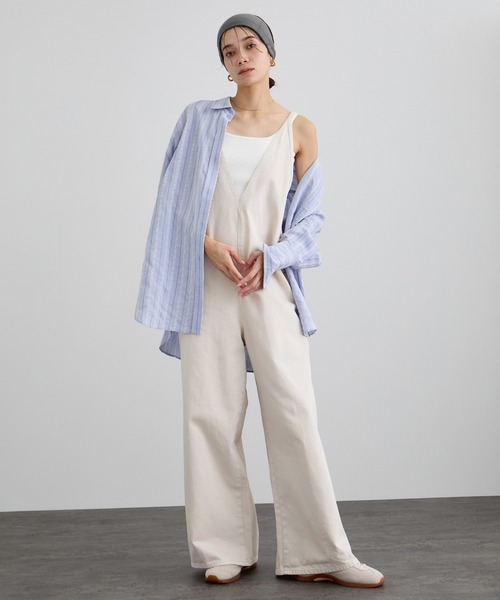 SALON adam et rope'（サロン アダム エ ロペ）の「オーバーダイデニムサロペット（サロペット/オーバーオール・レディース・キナリ/チャコールグレー・S/M）」の11枚目の写真