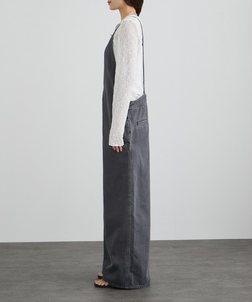 SALON adam et rope'（サロン アダム エ ロペ）の「オーバーダイデニムサロペット（サロペット/オーバーオール・レディース・キナリ/チャコールグレー・S/M）」の14枚目の写真
