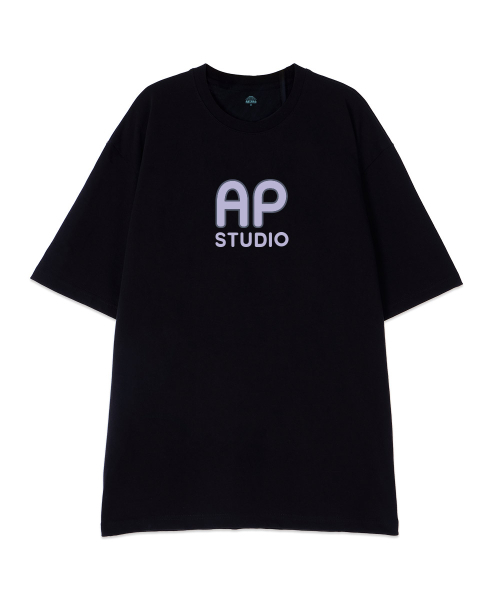 ASTRAL PROJECTION（アストラルプロジェクション）の「[オーバーサイズ]エイピーエイピー13番手綿ラウンドネック半袖Tシャツ_ブラック（Tシャツ/カットソー・メンズ・その他・LARGE/MEDIUM/X-LARGE）」の2枚目の写真