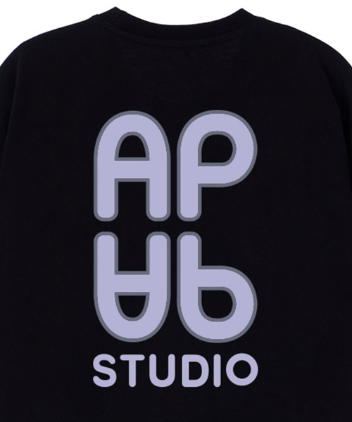 ASTRAL PROJECTION（アストラルプロジェクション）の「[オーバーサイズ]エイピーエイピー13番手綿ラウンドネック半袖Tシャツ_ブラック（Tシャツ/カットソー・メンズ・その他・LARGE/MEDIUM/X-LARGE）」の4枚目の写真