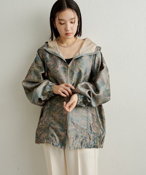 Omekashi（オメカシ）の「マウンテンパーカー（ブルゾン・レディース・ベージュ/オフホワイト/グレー・FREE）」の3枚目の写真