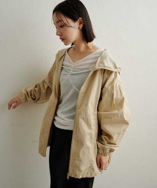 Omekashi（オメカシ）の「マウンテンパーカー（ブルゾン・レディース・ベージュ/オフホワイト/グレー・FREE）」の14枚目の写真