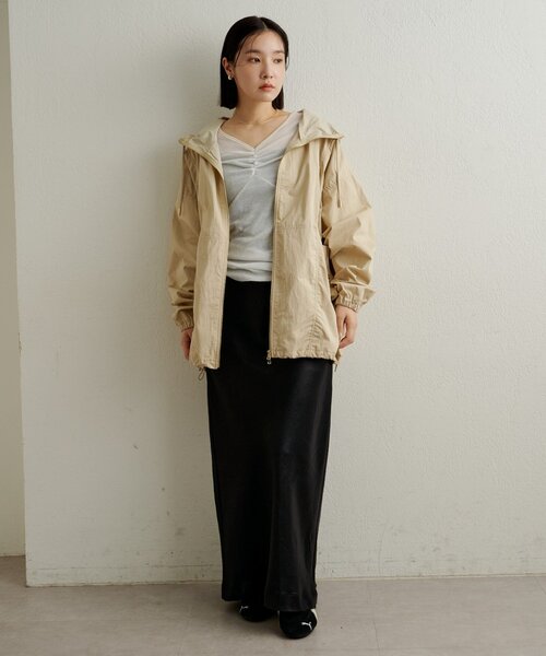 Omekashi（オメカシ）の「マウンテンパーカー（ブルゾン・レディース・ベージュ/オフホワイト/グレー・FREE）」の10枚目の写真