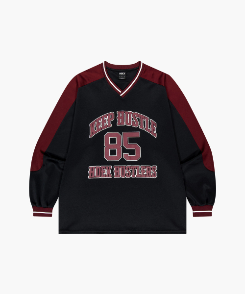 HDEX（エイチデックス）の「カラー ブロック ジャージ ロングスリーブ (ブラック)（Tシャツ/カットソー・メンズ・ブラック・MEDIUM/LARGE/X-LARGE/2XL/3XL）」の2枚目の写真