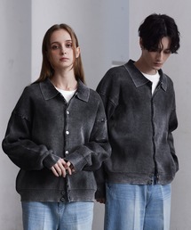 CLEL(�N���C��)�́yCLEL�zBasic/Spray Rib Knit Shirt Cardigan / �x�[�V�b�N/�X�v���[�l�҂݃j�b�g�V���c�J�[�f�B�K��(�J�[�f�B�K��/�{����)