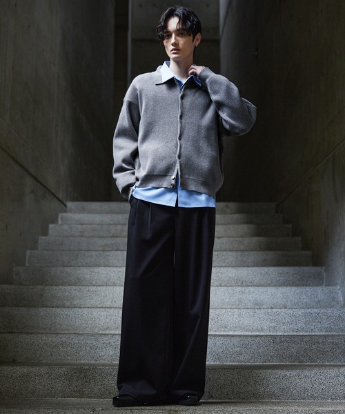 CLEL（クレイル）の「【CLEL】Basic/Spray Rib Knit Shirt Cardigan