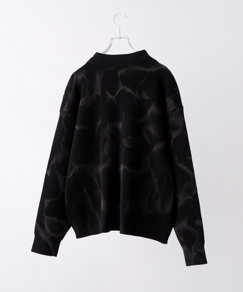 CLEL】Basic/Spray Rib Knit Shirt Cardigan / ベーシック/スプレー畦
