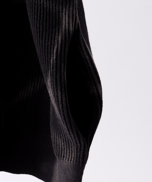 CLEL】Basic/Spray Rib Knit Shirt Cardigan / ベーシック/スプレー畦