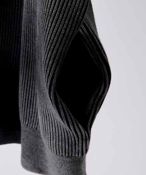 CLEL】Basic/Spray Rib Knit Shirt Cardigan / ベーシック/スプレー畦