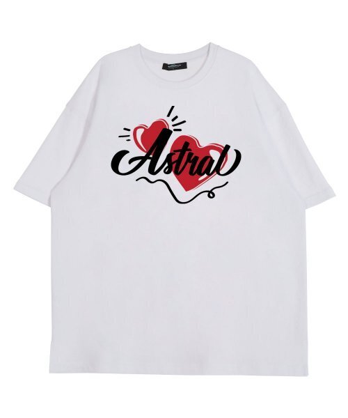ASTRAL PROJECTION(アストラルプロジェクション)の「ダブルハートラウンドネック15番手綿半袖Tシャツ_ホワイト(Tシャツ/カットソー・レディース・その他・LARGE/X-LARGE)」の2枚目の写真