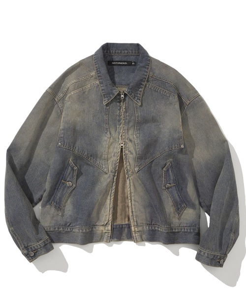 NOT4NERD(ノットフォーナード)の「Western Curved Denim Jacket - Deep Blue(デニムジャケット・レディース・その他・MEDIUM/LARGE/X-LARGE)」の1枚目の写真