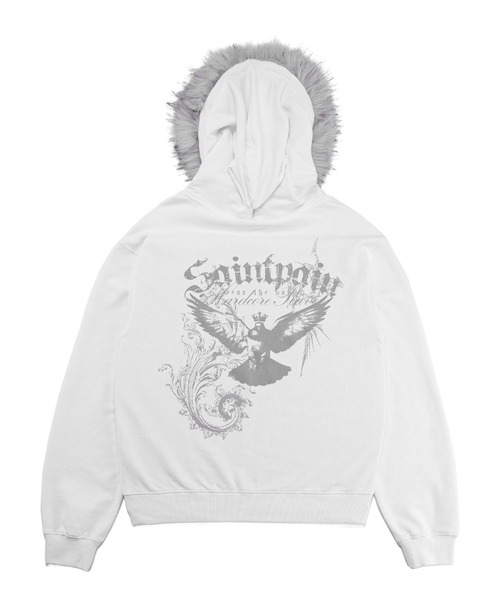 SAINTPAIN(セイントペイン)の「【UNISEX】SAINTPAIN/ファーフードジップアップ(パーカー・メンズ・ホワイト/ブラック・LARGE/MEDIUM)」の9枚目の写真