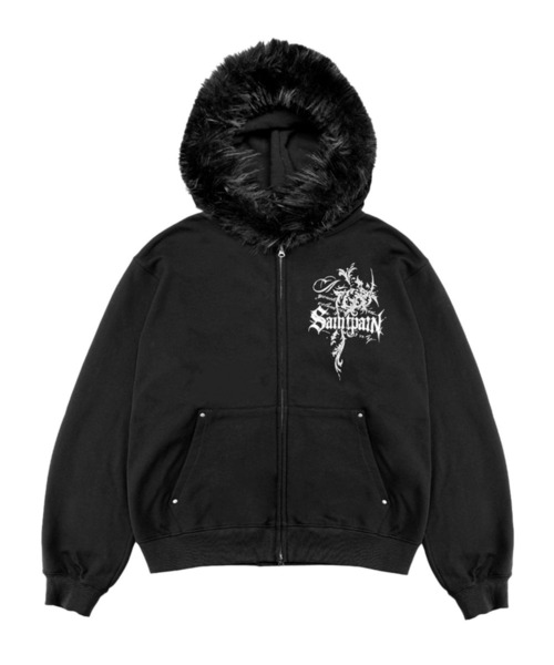 SAINTPAIN(セイントペイン)の「【UNISEX】SAINTPAIN/ファーフードジップアップ(パーカー・メンズ・ホワイト/ブラック・LARGE/MEDIUM)」の12枚目の写真