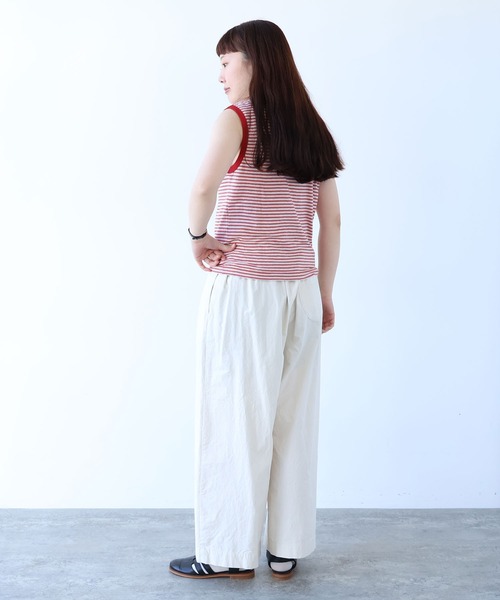 bulle de savon（ビュルデサボン）の「マルチボーダー ノースリ（Tシャツ/カットソー・レディース・ブルー/レッド・FREE）」の7枚目の写真