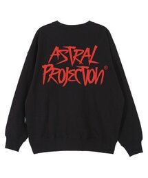 グラフィティレタリングオーバーサイズドロップショルダースウェット_ブラック