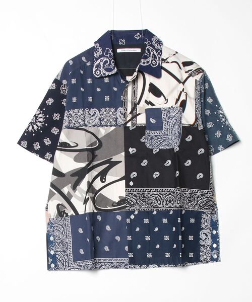 Children of the discordance(チルドレン オブ ザ ディスコ-ダンス)の「Children of the discordance / ×YAGI BANDANA PATCH WORK SHIRTS SS / COTDSH-140(シャツ/ブラウス・メンズ・ネイビー/レッド/その他/ブラック・3/2)」の3枚目の写真