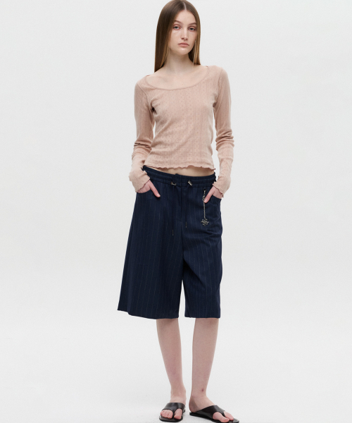 DNSR WOMEN（ディーエヌエスアールウーマン）の「エアリーUネックロングスリーブピンク（Tシャツ/カットソー・レディース・その他・OS）」の3枚目の写真