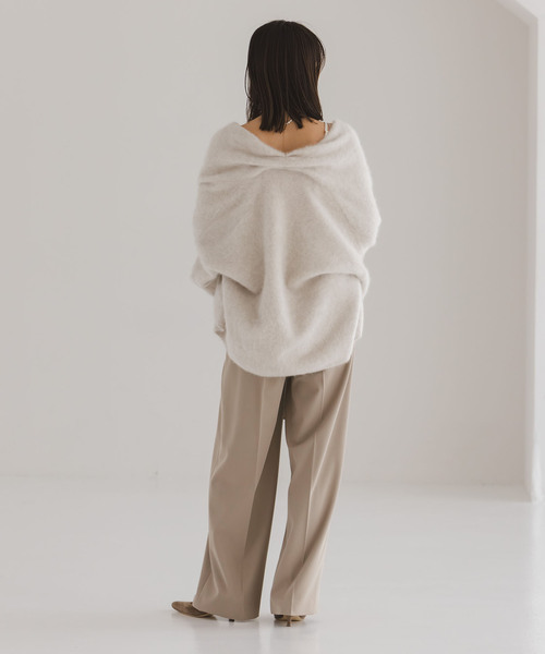 Noble（ノーブル）の「《追加・セットアップ対応》フローツイルスラックスパンツ（スラックス・レディース・モカ/ブルー/チャコールグレー・38/36/34/40）」の20枚目の写真