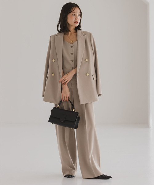 Noble（ノーブル）の「《追加・セットアップ対応》フローツイルスラックスパンツ（スラックス・レディース・モカ/ブルー/チャコールグレー・38/36/34/40）」の9枚目の写真