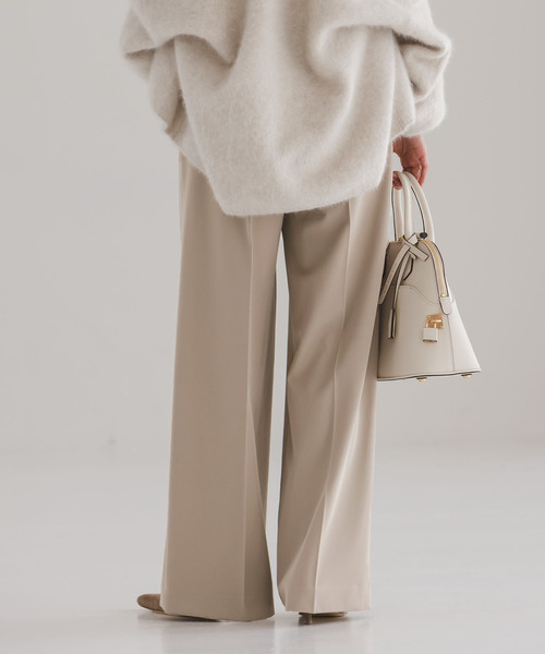 Noble（ノーブル）の「《追加・セットアップ対応》フローツイルスラックスパンツ（スラックス・レディース・モカ/ブルー/チャコールグレー・38/36/34/40）」の13枚目の写真