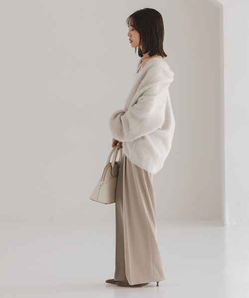 Noble（ノーブル）の「《追加・セットアップ対応》フローツイルスラックスパンツ（スラックス・レディース・モカ/ブルー/チャコールグレー・38/36/34/40）」の6枚目の写真