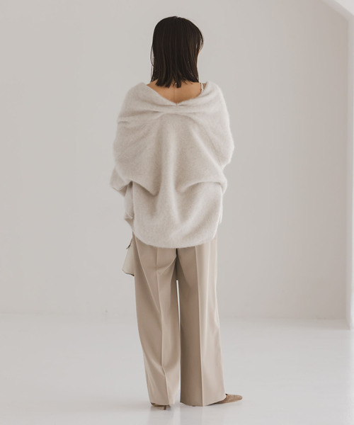 Noble（ノーブル）の「《追加・セットアップ対応》フローツイルスラックスパンツ（スラックス・レディース・モカ/ブルー/チャコールグレー・38/36/34/40）」の7枚目の写真